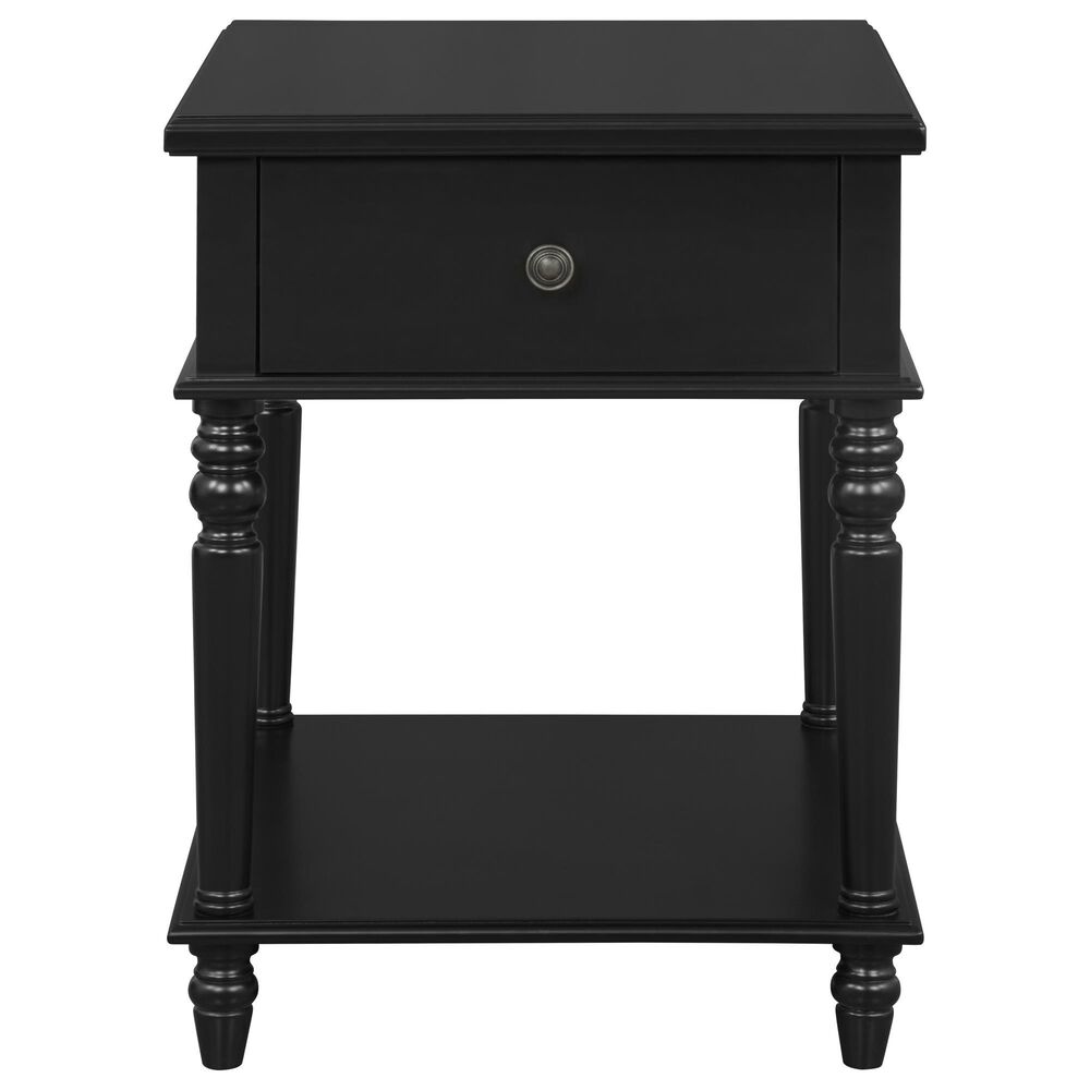 Linon Home Decor Mcghie Side Table in Matte Black, , large