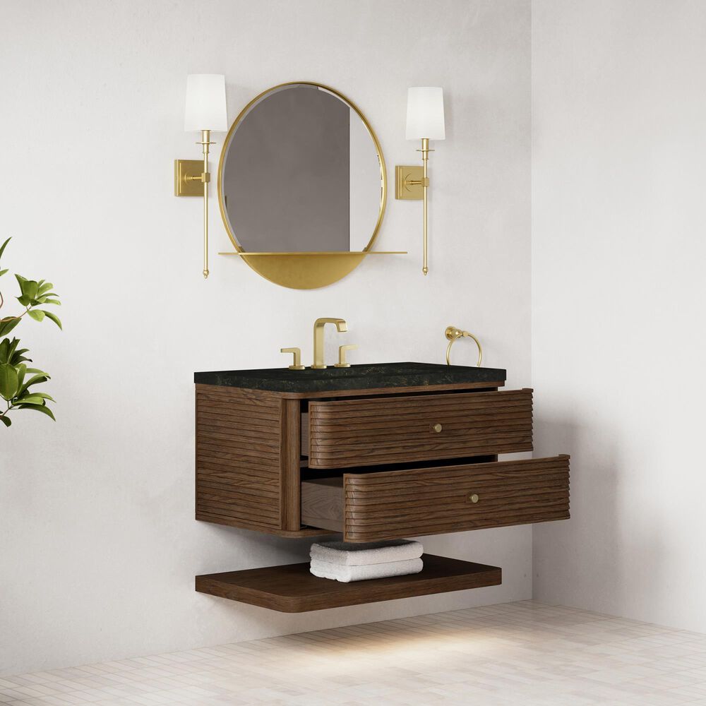 James Martin Allamari 36" Single Bathroom Vanity in Sable with 3 cm Phantome Eclos Top and Rectangular Sink, , large