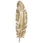 Maple and Jade 47" x 14" x 3" Polystone Bird Large Feather Wall Decor in Gold, , large
