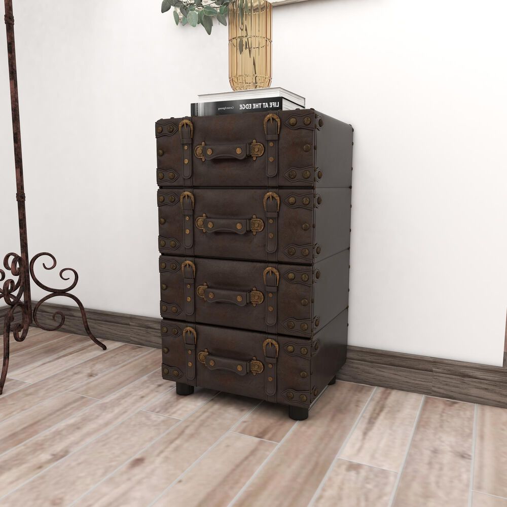 Uma Enterprises 4-Drawer Chest in Black, , large
