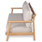 Hearth and Haven Outdoor Loveseat with Cushions and Teak Frame in Beige, , large
