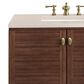 James Martin Vanities Amberly 36" Single Bathroom Vanity in Walnut with 3 cm Eternal Marfil Quartz Top and Rectangular Sink, , large