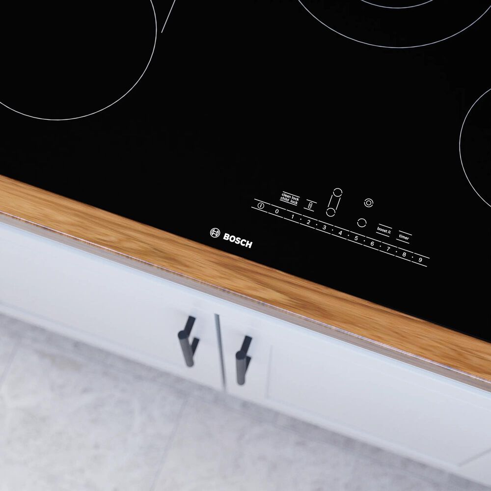 Bosch 800 Series 30&quot; Built-In Electric Cooktop without Frame in Black, , large