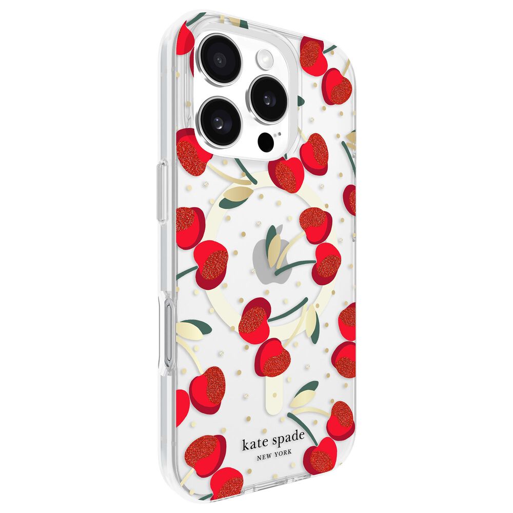 Kate Spade Protective MagSafe Case for Apple iPhone 16 Pro in Cherry Dot, , large