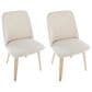 Lumisource Toriano Side Chair with Cream Cushion in Natural (Set of 2), , large