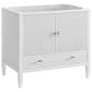 James Martin Vanities Myrrin 36" Vanity in Bright White with 3 cm Charcoal Soapstone Quartz Top, , large