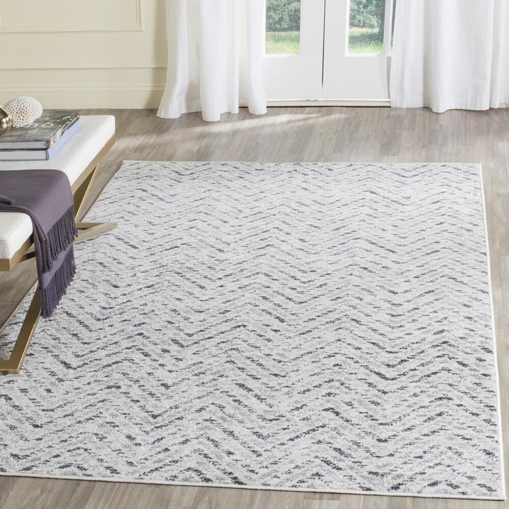 Safavieh Adirondack ADR104N-24 2&#39;6&quot; x 4&#39; Ivory/Charcoal Area Rug, , large