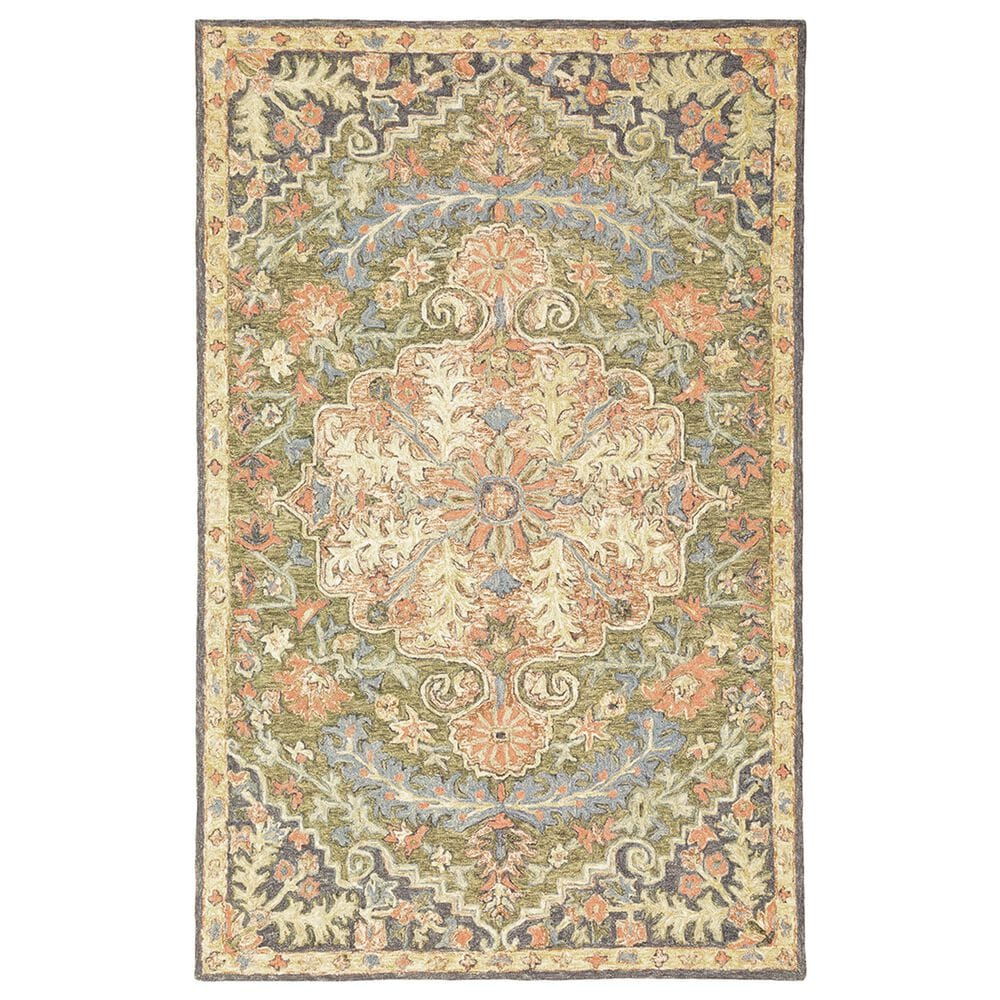 Oriental Weavers Alfresco Medallion 28401 10" x 13" Blue Area Rug, , large