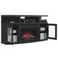 at HOME Cantilever 60" TV Stand with Fireplace Insert in Black, , large