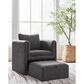 Ashley Vreni Accent Chair in Charcoal and Black, , large