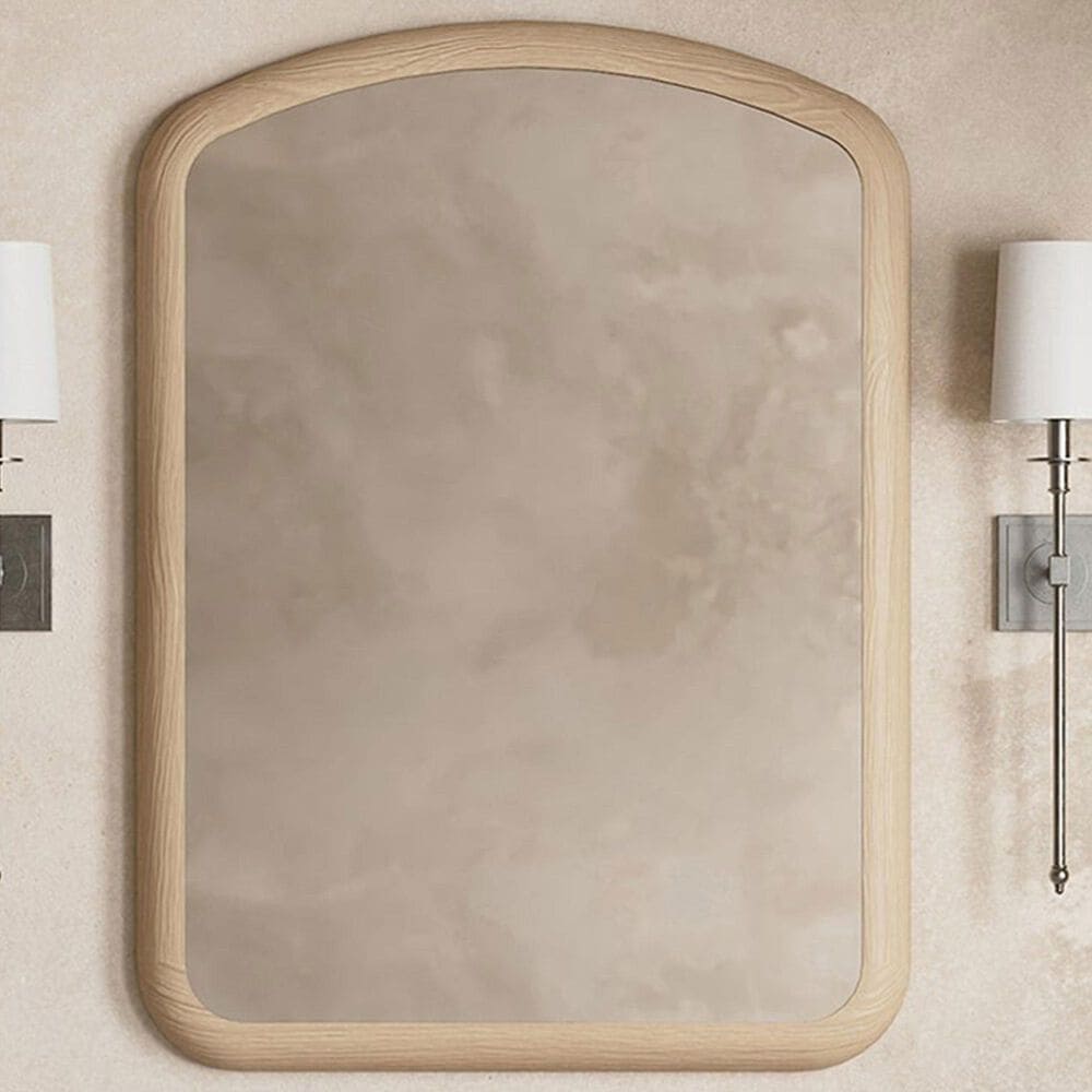 James Martin Gracyn 28&quot; Rectangular Arched Mirror in Coastal Driftwood, , large