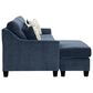 Ashley Amity Bay Stationary Queen Sofa Chaise Sleeper in Ink, , large
