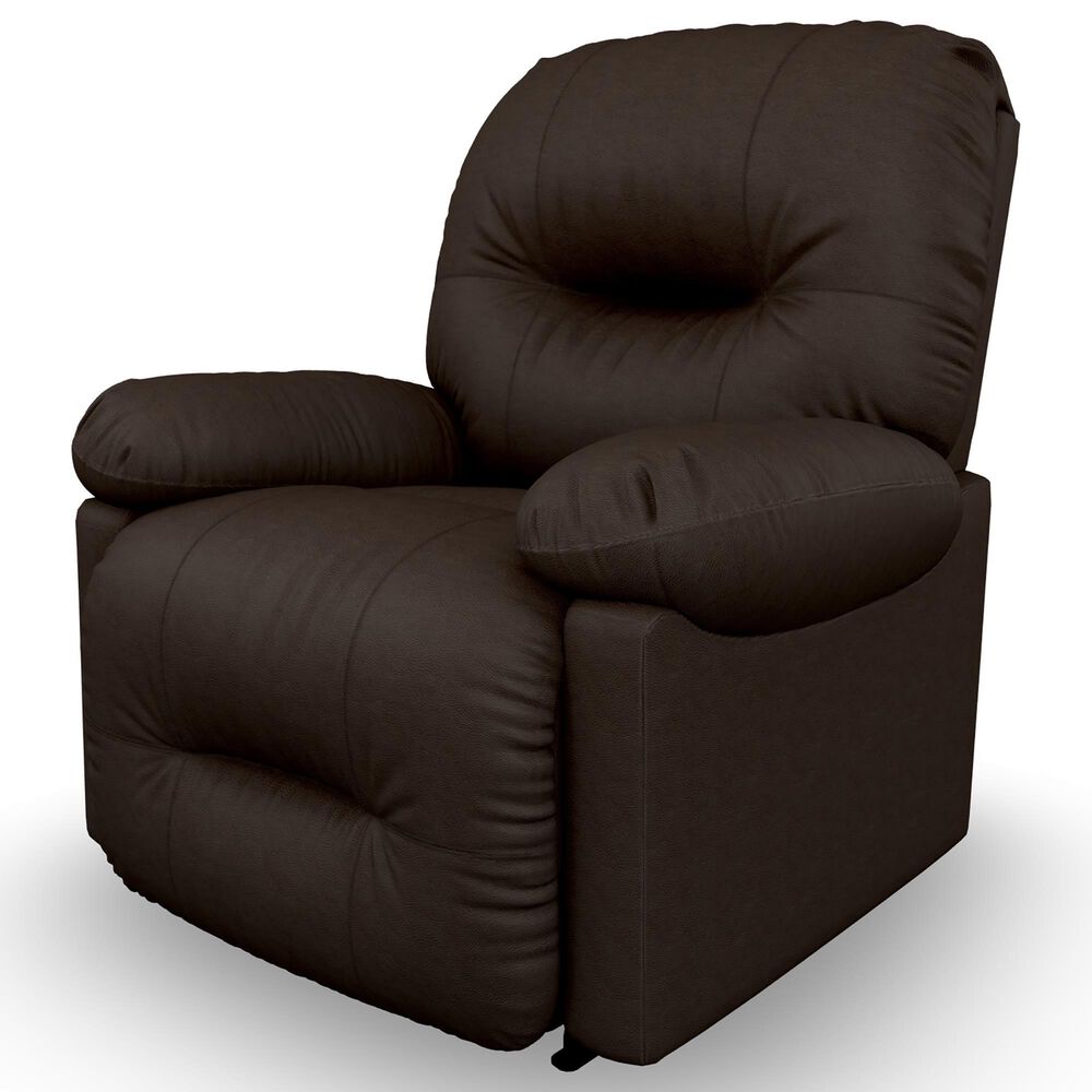 Best Home Furnishings Leather Rocker Recliner in Walnut, , large