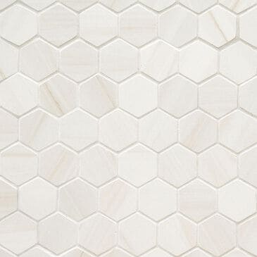 MS International Eden Dolomite 2" x 2" Hexagon on 12" x 12" Porcelain Mosaic Sheet, , large