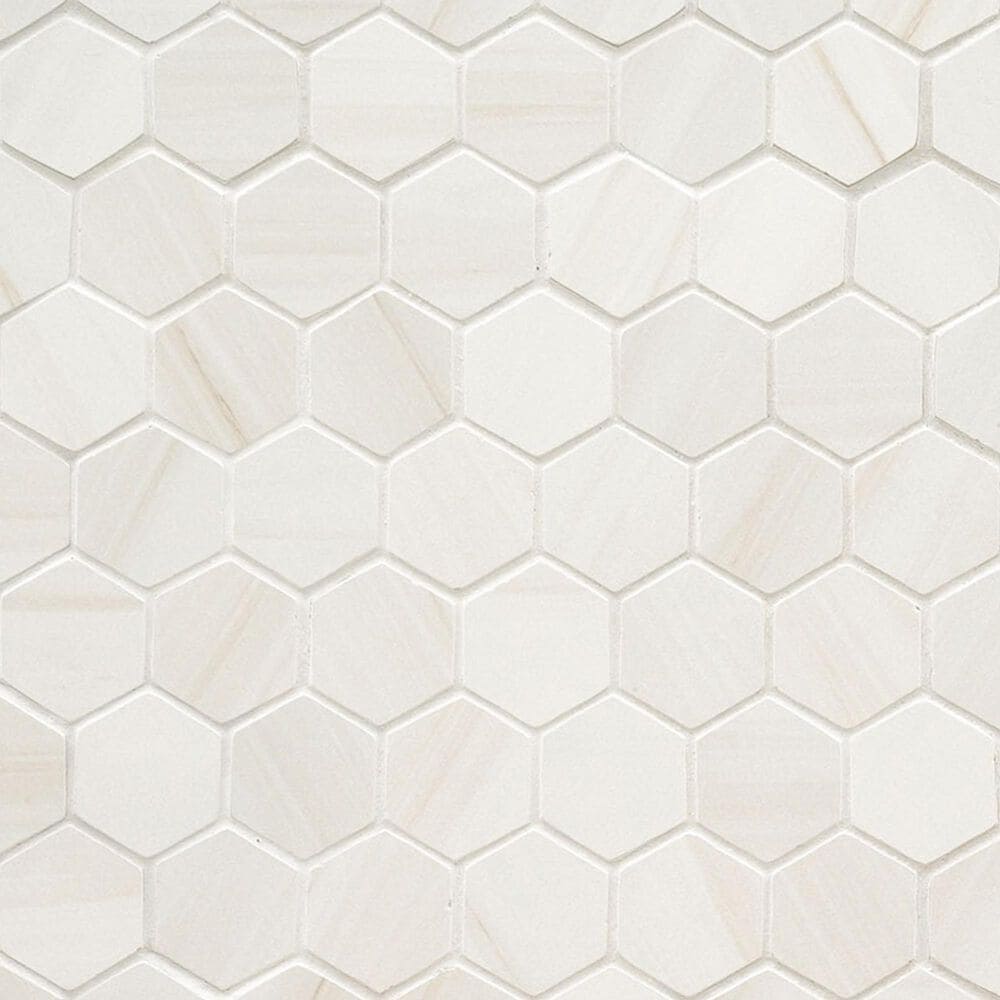 MS International Eden Dolomite 2" x 2" Hexagon on 12" x 12" Porcelain Mosaic Sheet, , large
