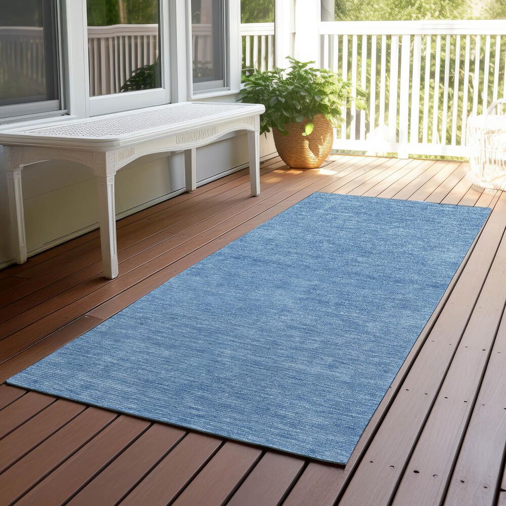 Dalyn Rug Company Soft Essentials Solid Denim 2'3" x 7'6" Runner, , large
