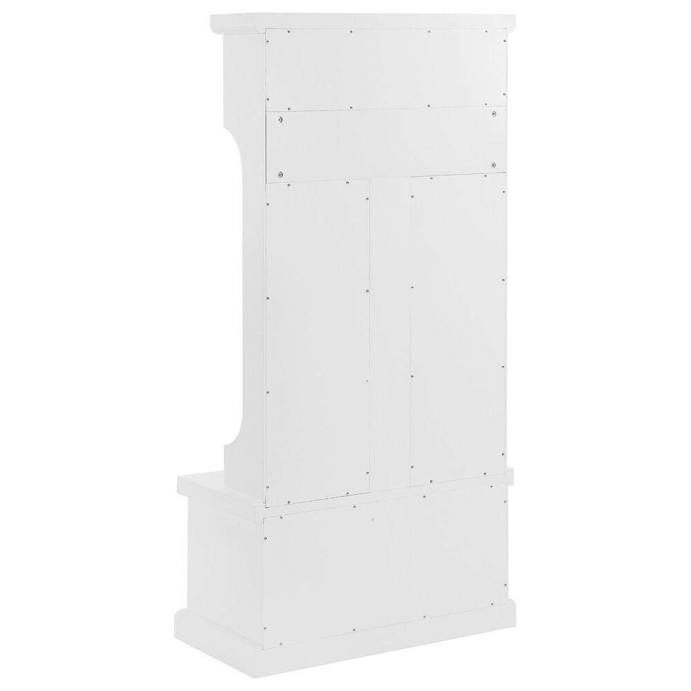Crosley Furniture Shoreline Hall Tree in White Nebraska Furniture Mart