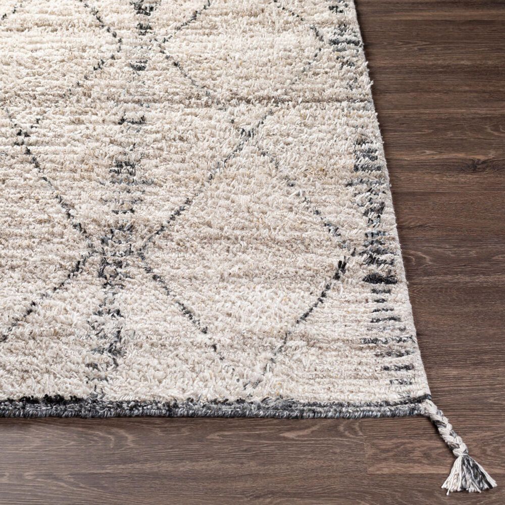 Surya Birch Black, Charcoal, Gray and Cream 10' x 14' Area Rug, , large