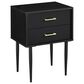 Walker Edison Olivia 20" 2-Drawer Side Table in Black, , large