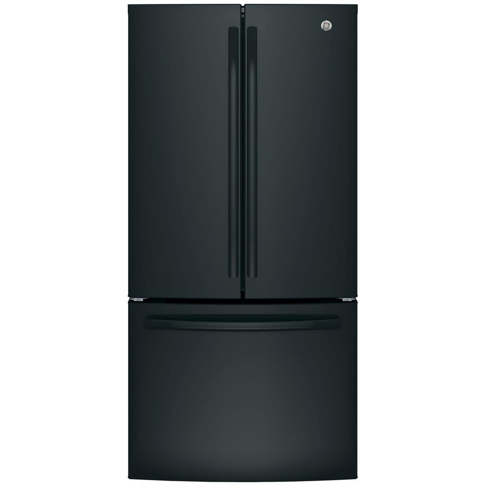 GE Appliances 18.6 Cu. Ft. Counter-Depth French-Door Refrigerator in Black, , large