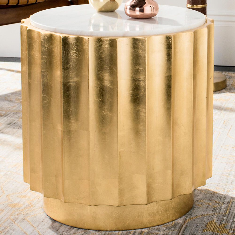 Safavieh Elodie Side Table in Gold, , large