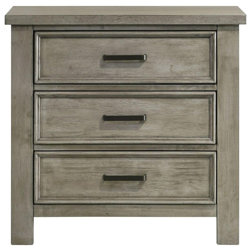 Mayberry Hill Sullivan 3-Drawer Nightstand in Drift Grey, , large
