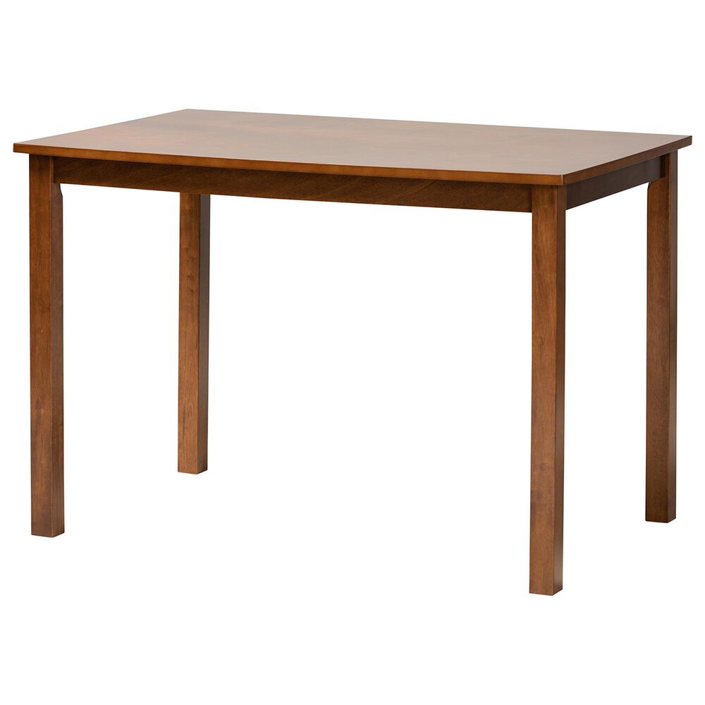 Baxton Studio Eveline Dining Table in Walnut Brown - Table Only, , large