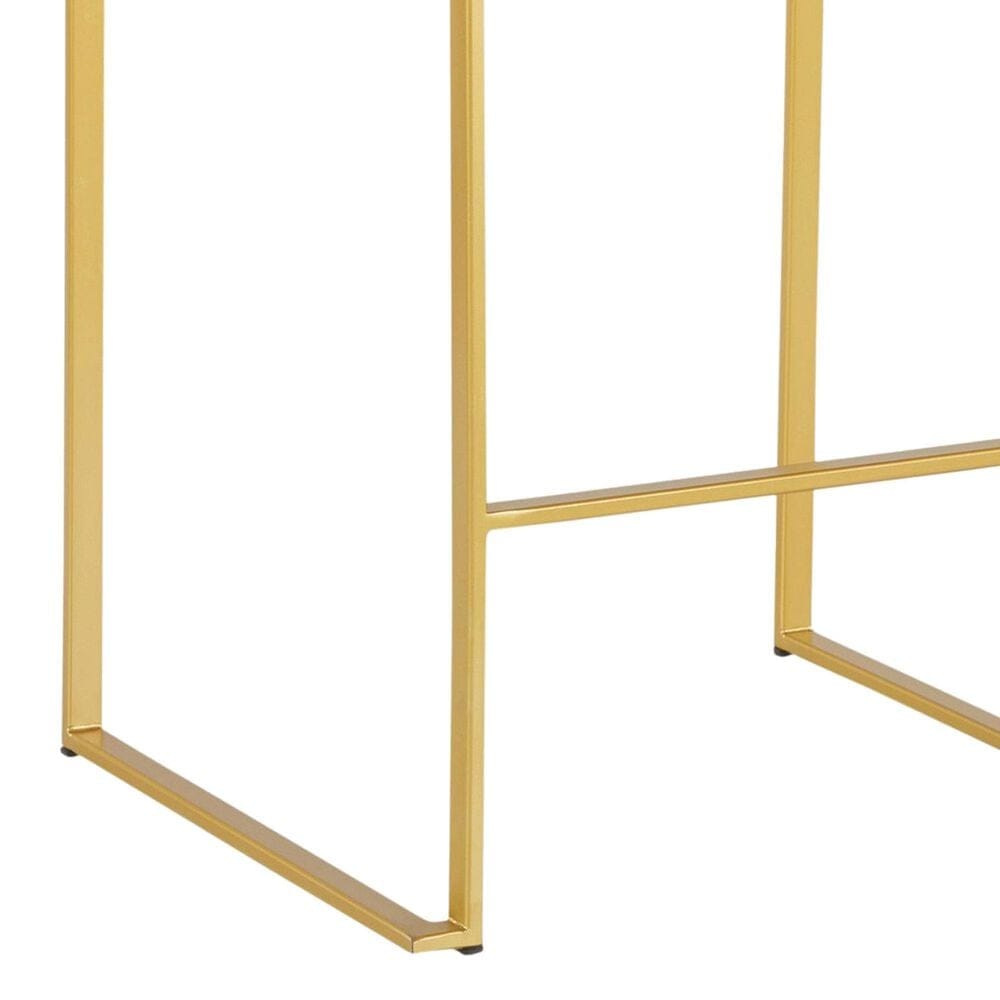 Lumisource Fuji Stackable Counter Stool with Black Velvet Cushion in Gold &#40;Set of 2&#41;, , large
