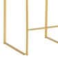 Lumisource Fuji Stackable Counter Stool with Black Velvet Cushion in Gold (Set of 2), , large