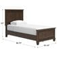 Ashley Danabrin Twin Panel Bed in Brown, , large