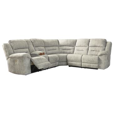 Signature Design by Ashley Family Den 3-Piece Power Reclining L-Shaped Sectional Sofa in Pewter, , large