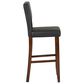 Linon Home Decor Vega Bar Stool with Black Cushion in Espresso, , large