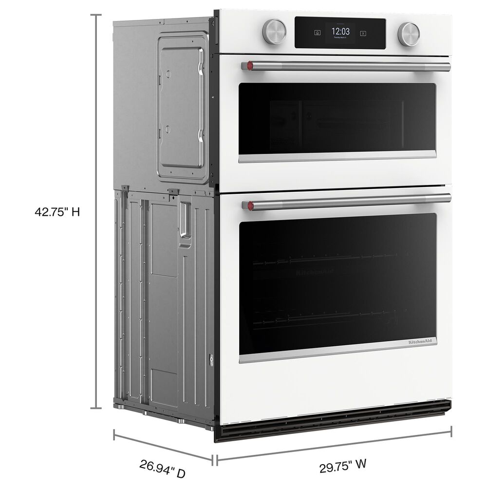 KitchenAid 30&quot; Smart Combination Microwave Wall Oven with Air Fry Mode in White, , large