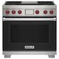 Wolf Appliances 6.3 Cu. Ft. Freestanding Dual Fuel Range with Natural Gas and Infrared Charbroiler in Black, , large