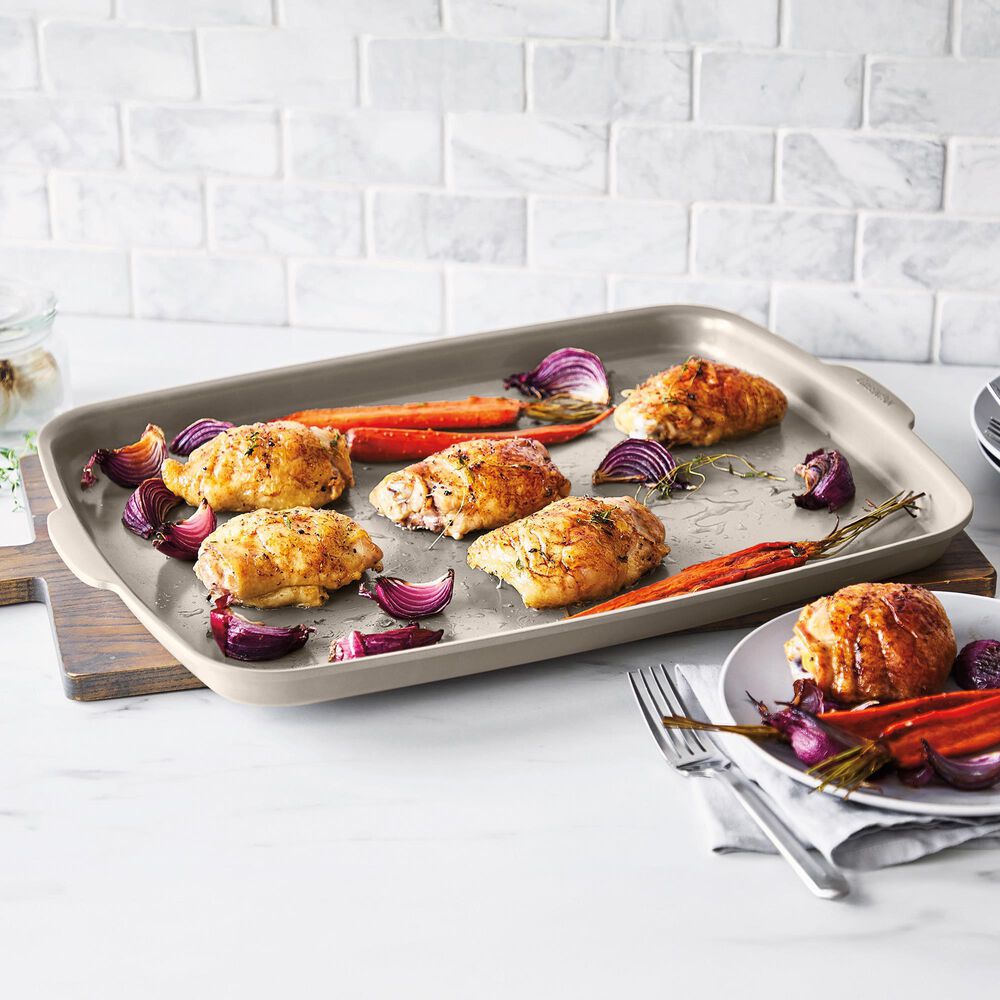 Green Pan Premiere Ovenware 13" x 18" Half Sheet Pan in Taupe, , large