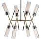 Uttermost Telesto 8-Light Pendant in Black and Antique Brass, , large