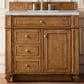 James Martin Vanities Bristol 36" Single Bathroom Vanity in Saddle Brown with 3 cm Victorian Silver Quartz Top and Rectangular Sink, , large