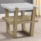 Crystal City Perth End Table in Weathered Sand and White, , large