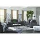 Ashley Abinger Stationary Sofa and Loveseat Set in Smoke, , large