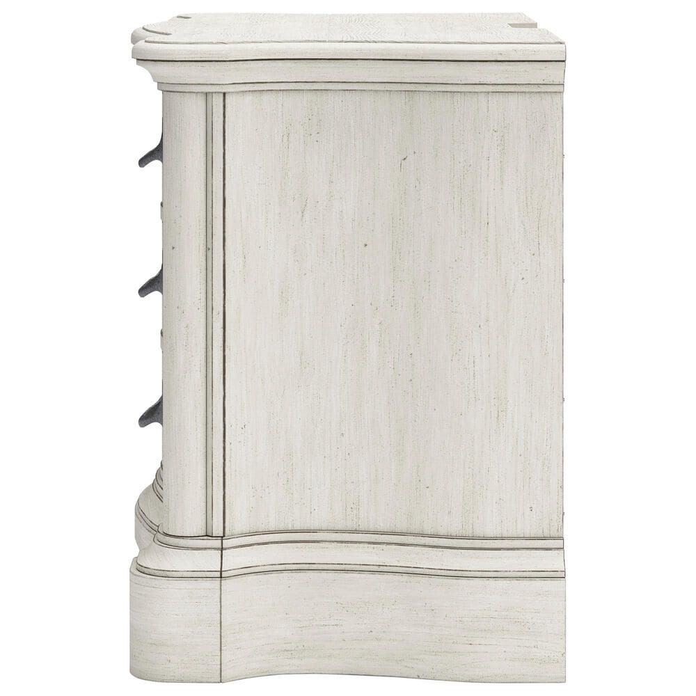 Millenium Arlendyne King Upholstered Bed with 2 Nightstands in Antique White, , large