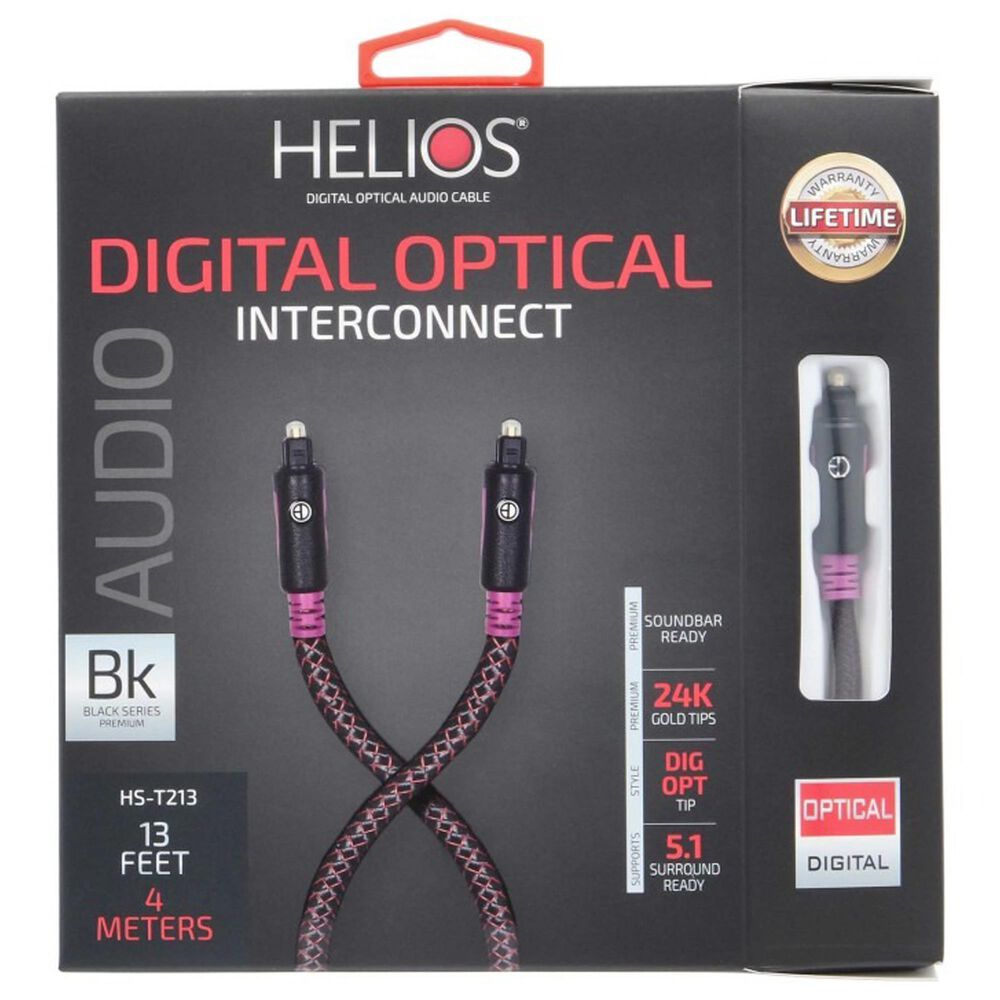 Helios 13 Ft Optical Cable in Black, , large