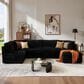 HOMLUX 6-Piece Mod Sectional with Chaise in Black, , large