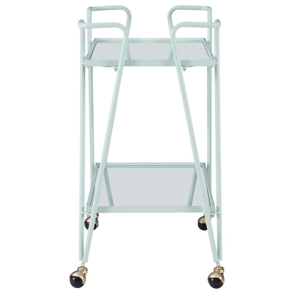 Linon Home Decor Mid-Century Bar Cart in Mint, , large
