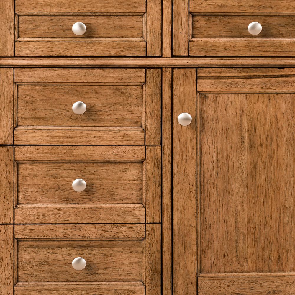 James Martin Vanities Brittany 48" Single Bathroom Vanity in Saddle Brown with 3 cm Eternal Jasmine Pearl Silestone Top, Rectangular Sink and FreePower Wireless Charger, , large