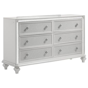 New Heritage Design Stardust 6-Drawer Dresser in White, , large