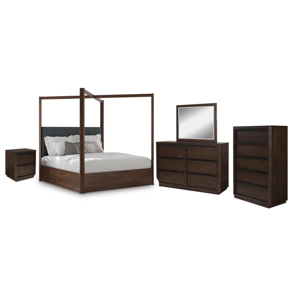 Millenium Dilenno 5-Piece King Canopy Bedroom Set in Dark Brown, , large