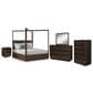 Millenium Dilenno 5-Piece King Canopy Bedroom Set in Dark Brown, , large