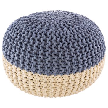 Surya Malmo Pouf in Beige/Navy, , large