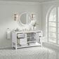 James Martin Vanities Breckenridge 60" Single Bathroom Vanity in Bright White with 3 cm Ethereal Noctis Quartz Top and Rectangular Sink, , large