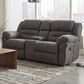 HomeStretch Gambler Manual Double Reclining Loveseat with Console in Bridgestone Dark Shadow, , large